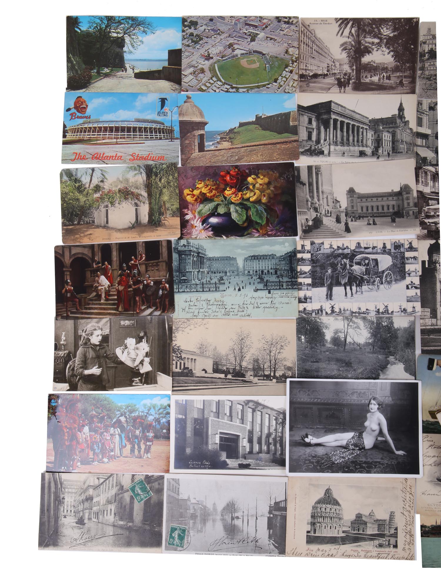LARGE LOT OF ANTIQUE AND VINTAGE POSTCARDS PIC-2